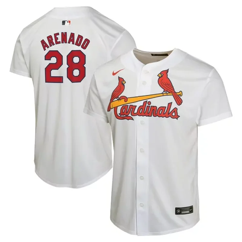 St Louis Cardinals Home Blank Jersey White - Image 5