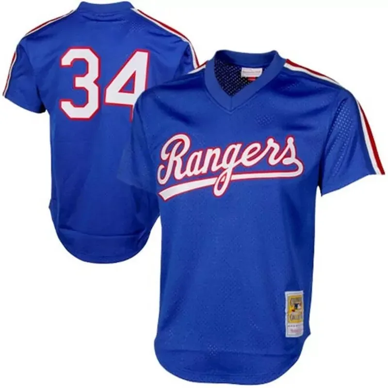 Nolan Ryan Texas Rangers 1989 Cooperstown Collection Mesh Batting Practice Jersey Royal