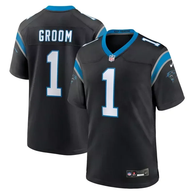 Justin McCray Carolina Panthers Alternate Game Jersey Blue - Image 2