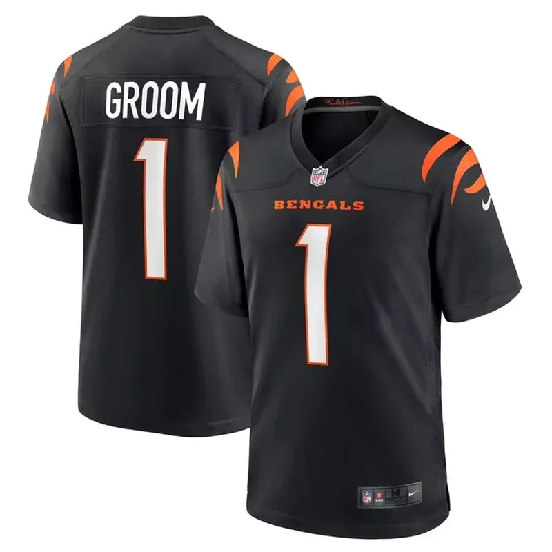 Cal Adomitis Cincinnati Bengals Game Player Jersey Black - Image 4