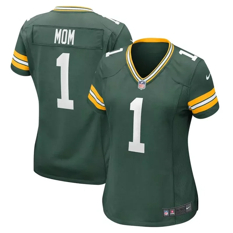 Number 1 Mom Green Bay Packers Womens Game Jersey Green