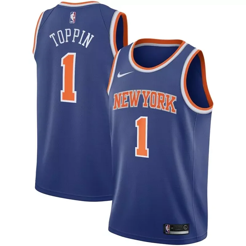 Obi Toppin New York Knicks 2020 NBA Draft First Round Pick Jersey Royal Icon Edition