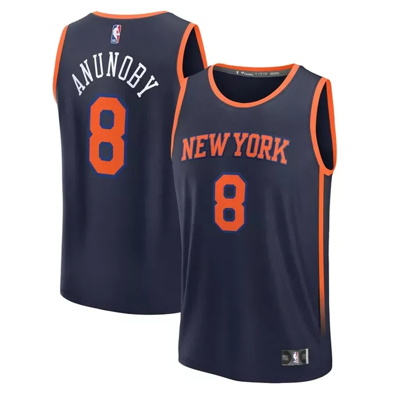 Julius Randle New York Knicks Fast Break Player Jersey Statement Edition Navy - Image 5