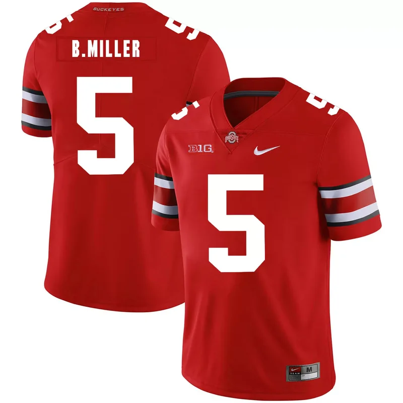 Ohio State Buckeyes 5 Braxton Miller Black Shadow College Jersey - Image 2