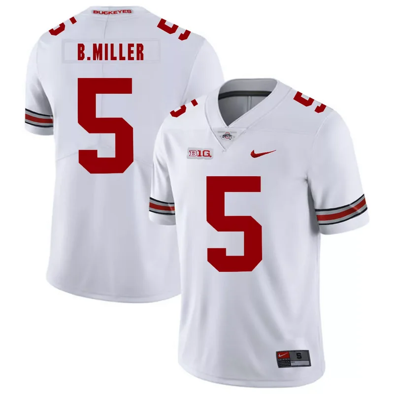 Ohio State Buckeyes 5 Braxton Miller Black Shadow College Jersey - Image 5