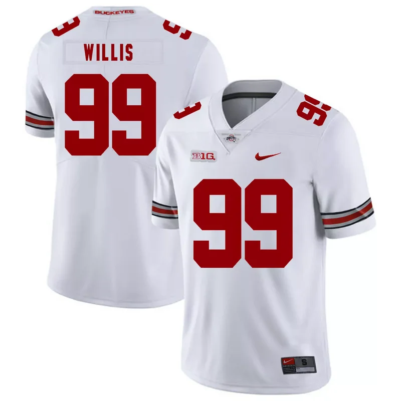 Ohio State Buckeyes 99 Bill Willis Red Elite College Jersey - Image 2