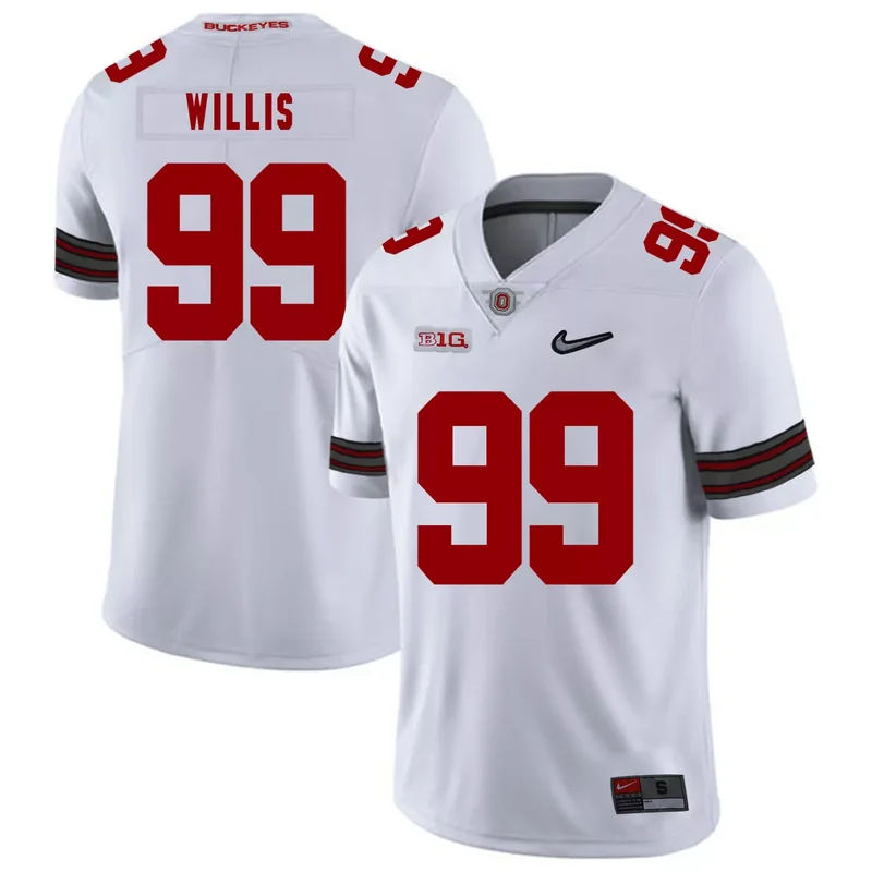 Ohio State Buckeyes 99 Bill Willis Red Elite College Jersey - Image 3