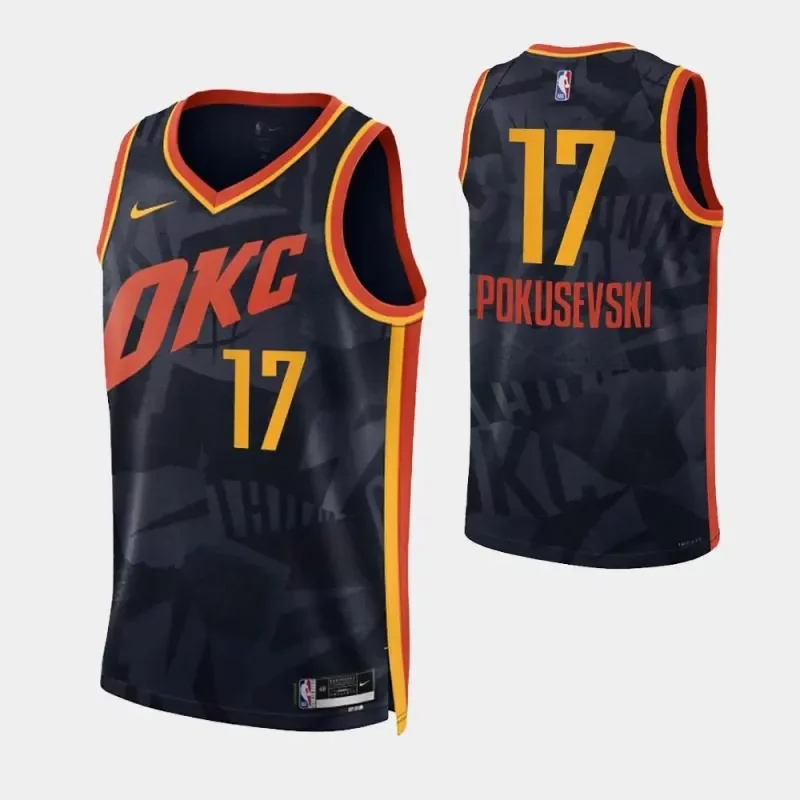 Oklahoma City Thunder #21 Aaron Wiggins 2022 City Edition 75th Anniversary Gray Basketball jersey - Image 3