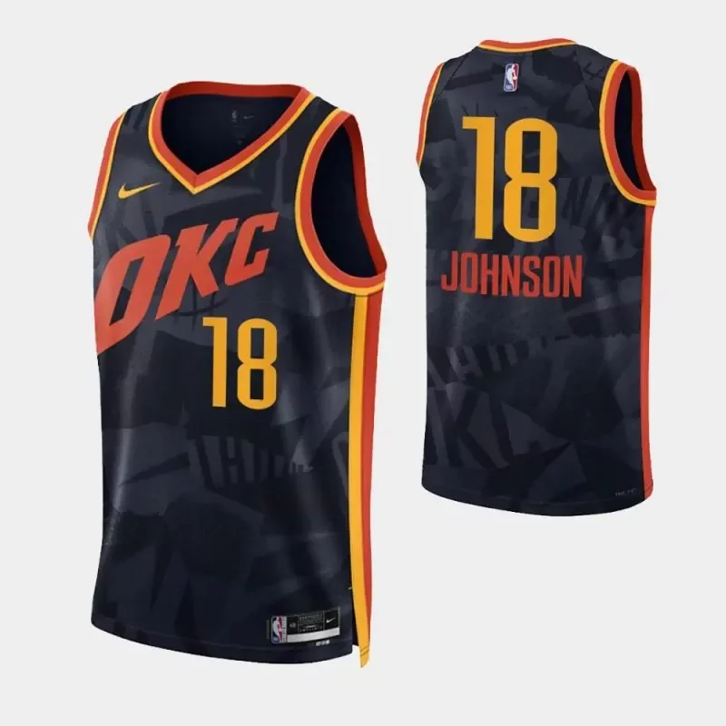 oklahoma city thunder #18 keyontae johnson 2023 24 city edition swingman Basketball jersey