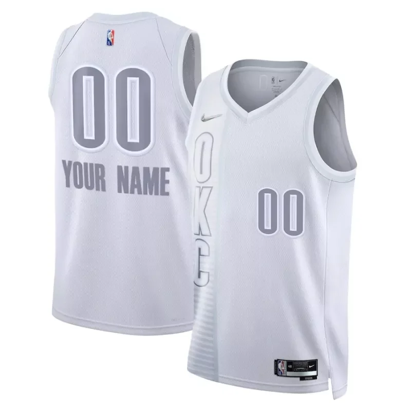 Oklahoma City Thunder #50 Mike Muscala Orange Statement Edition Men Basketball jersey - Image 2