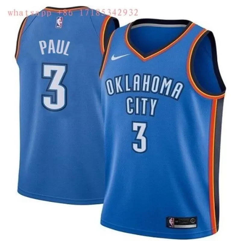 Oklahoma City Thunder Chris Paul #3 2020 NBA New Arrival White Jersey - Image 3