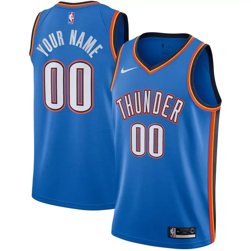 Oklahoma City Thunder Custom Jersey Icon Edition Blue