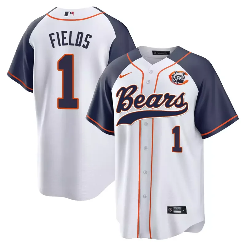 Orange Cole Kmet Bears Throwback Baseball Jersey All Stitched - Image 3