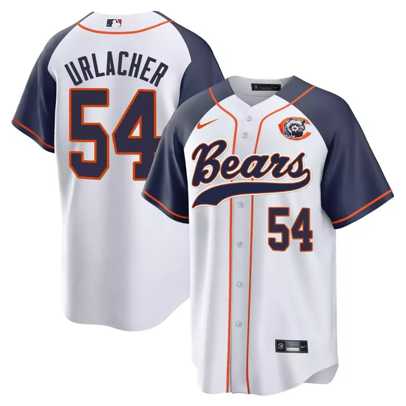 Orange Cole Kmet Bears Throwback Baseball Jersey All Stitched - Image 4