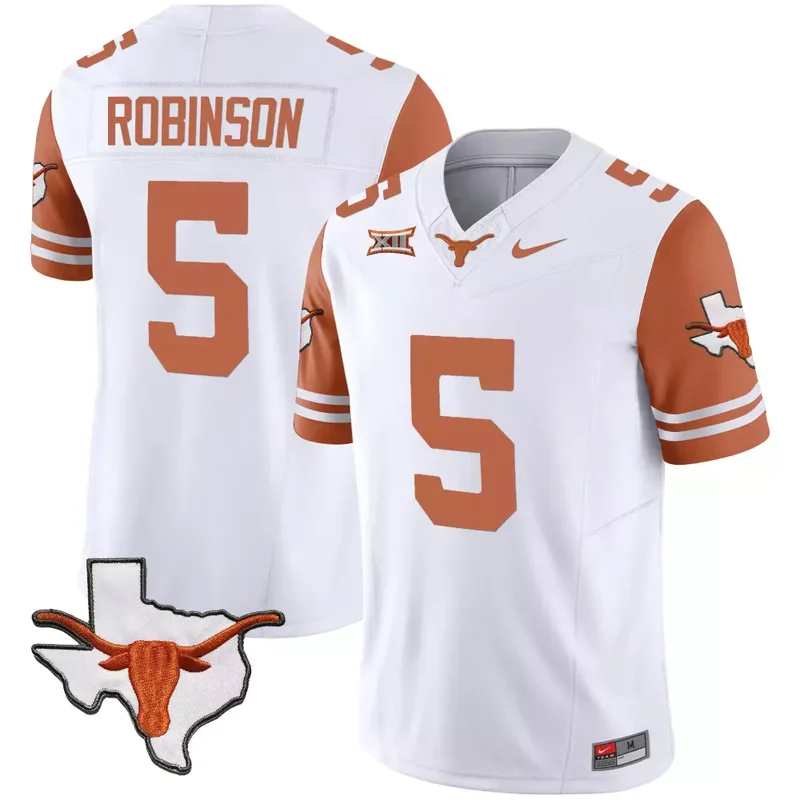 Orange Sleeves Quinn Ewers Texas Longhorns Vapor Limited Jersey All Stitched - Image 2