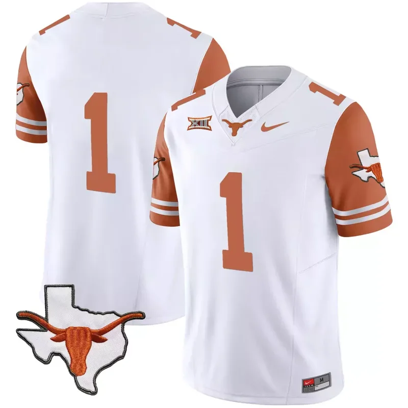 Orange Sleeves Quinn Ewers Texas Longhorns Vapor Limited Jersey All Stitched - Image 5