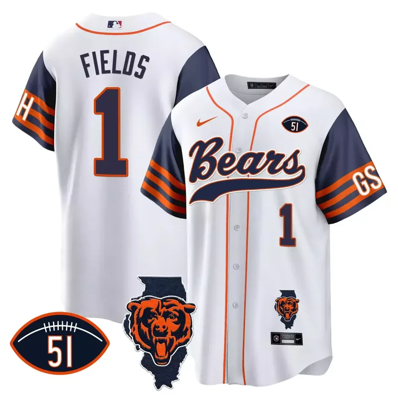 Orange Walter Payton Bears Illinois Patch Baseball Jersey All Stitched - Image 4