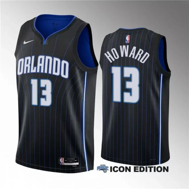 orlando magic #13 jett howard black 2023 draft Icon edition stitched basketball Basketball jersey
