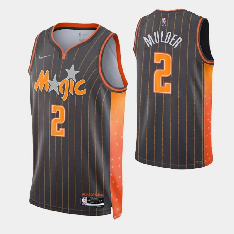 orlando magic #2 mychal mulder 75th anniversary city anthracite Basketball jersey