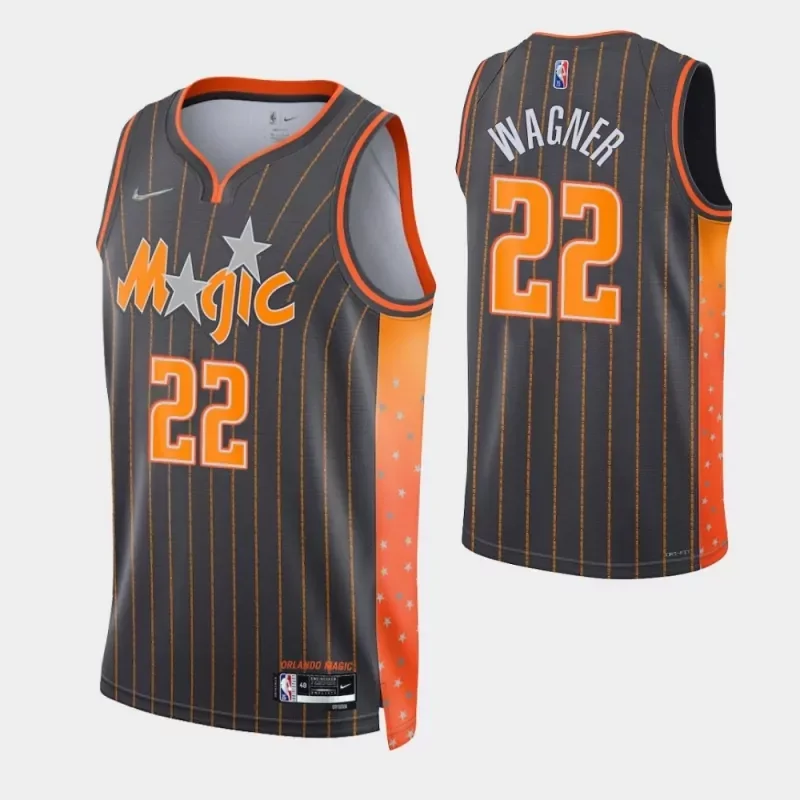 orlando magic #22 franz wagner 75th anniversary city anthracite Basketball jersey