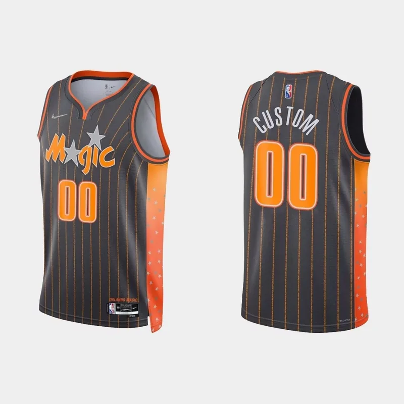 Orlando Magic NBA Basketball City Black Jersey Gift With Custom Name Number For Magic Fans