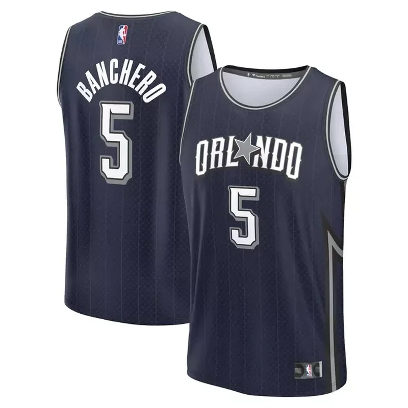 Paolo Banchero Orlando Magic Fast Break Player Jersey Icon Edition Black - Image 3