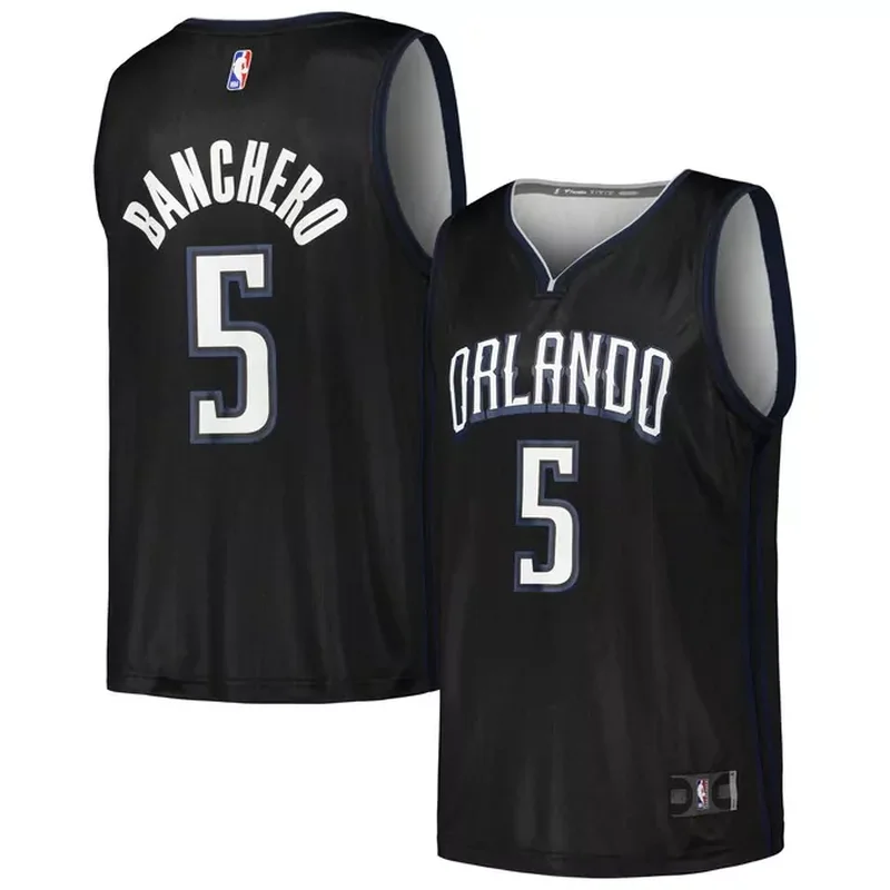 Paolo Banchero Orlando Magic Fast Break Player Jersey Icon Edition Black - Image 5
