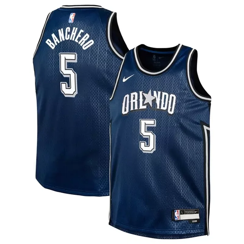 Franz Wagner Orlando Magic Fast Break Player Jersey Statement Edition Blue - Image 2