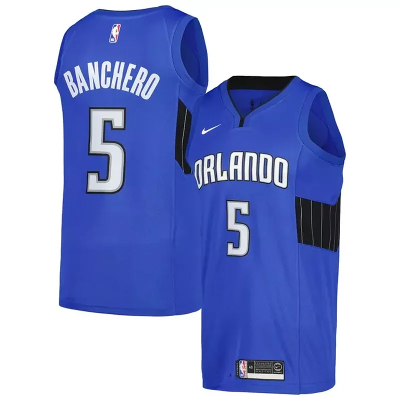 Markelle Fultz Orlando Magic Jordan Brand 2020/21 Jersey Statement Edition Blue - Image 2