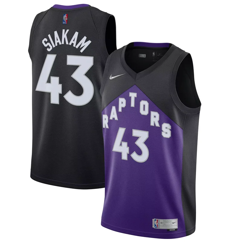 Pascal Siakam Toronto Raptors 2020/21 Player Jersey Black/purple - Earned Edition NBA