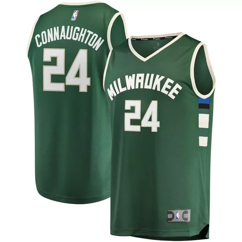 Pat Connaughton Milwaukee Bucks Fast Break Jersey Icon Edition Hunter Green