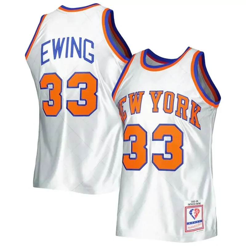 Patrick Ewing New York Knicks 1985/86 Classics 75th Anniversary Jersey Platinum