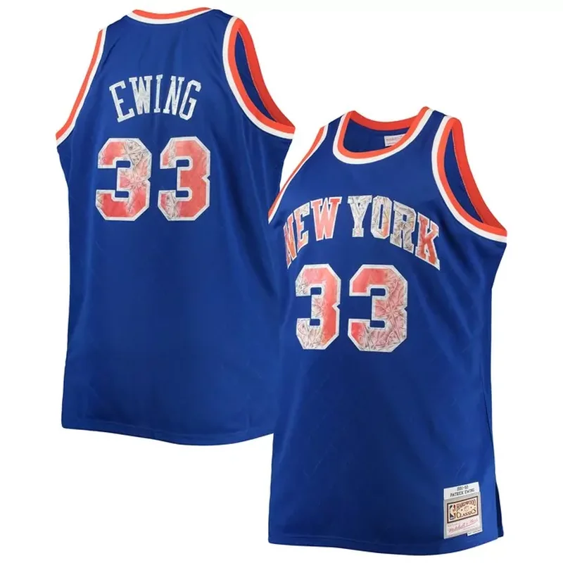 Patrick Ewing New York Knicks 1985/86 Classics 75th Anniversary Jersey Platinum - Image 3