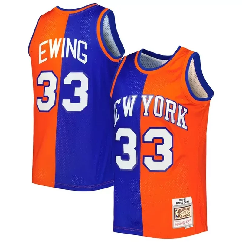 Patrick Ewing New York Knicks Classics 1991/92 Split Jersey Blue/Orange
