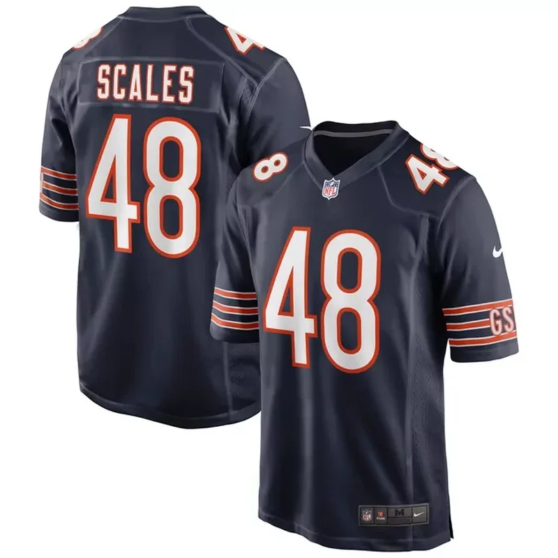 Brian Piccolo Chicago Bears 1969 Retired Player Jersey Navy - Image 4