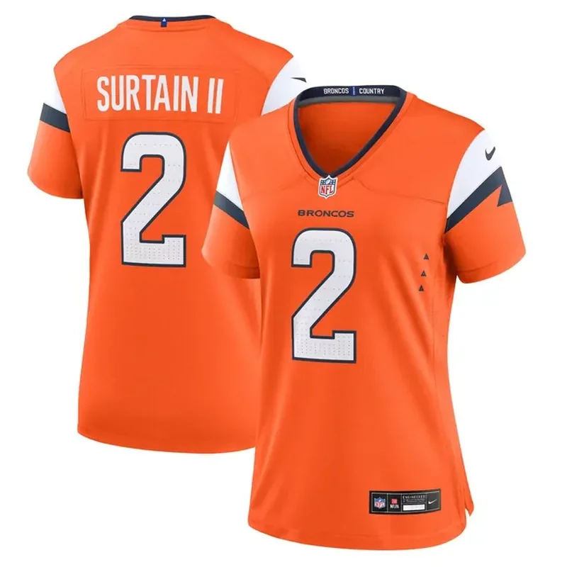 Patrick Surtain II Denver Broncos Womens Mile High Collection Game Jersey Orange