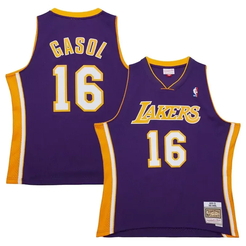 Pau Gasol Los Angeles Lakers 2009/10 Classics Jersey Purple