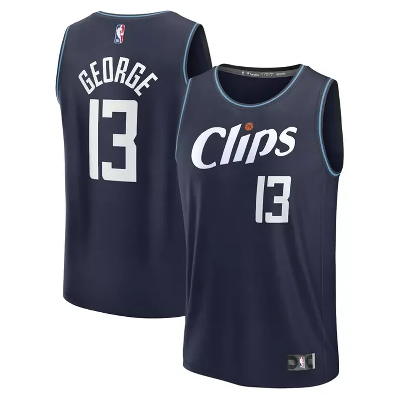 Paul George LA Clippers Fast Break Jersey Navy City Edition