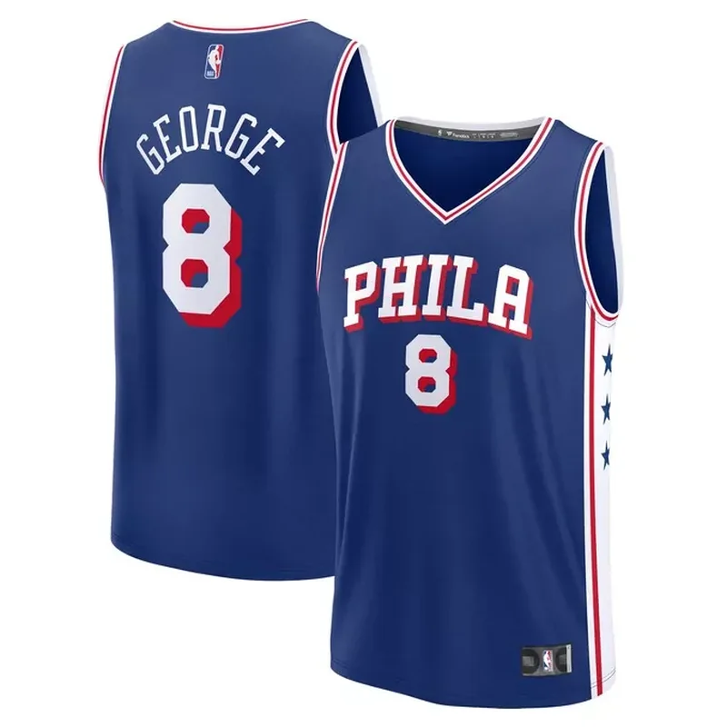 Paul George Philadelphia 76ers Fast Break Player Jersey Icon Edition Royal