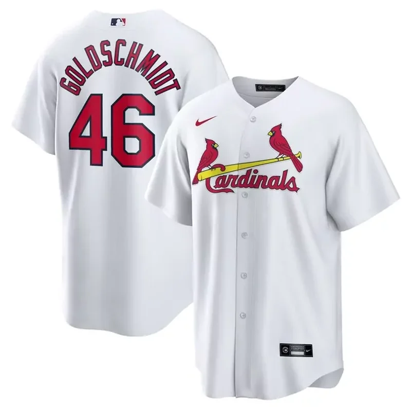 St Louis Cardinals Stitches Button-Down Fashion Jersey Red - Image 3