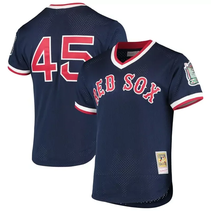 Wade Boggs Boston Red Sox 1992 Cooperstown Collection Batting Practice Jersey Navy Blue - Image 2