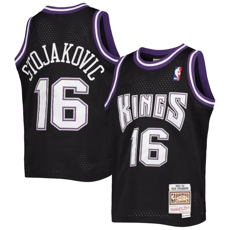 Peja Stojakovic Sacramento Kings 2000-01 Hardwood Classics Jersey - Black NBA
