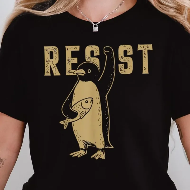 Penguins Resist Against Tariffs Funny Anti T-Shirt Hoodie Sweater Trump Social Justice Liberal FDT Shirts