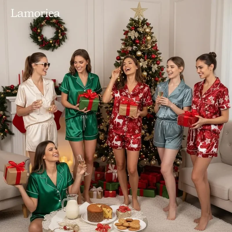 Personalized Christmas Vacation Gifts Family Pjs Reindeer Red Pajamas Holiday