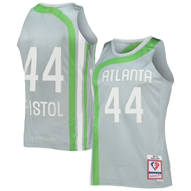 Steve Smith Atlanta Hawks 1996/97 Hardwood Classics Fadeaway Player Jersey - Gold/red NBA - Image 2