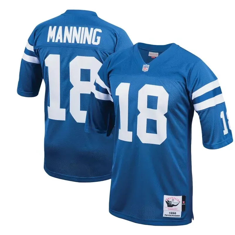 Peyton Manning Indianapolis Colts 1998 Throwback Retired Player Jersey Royal