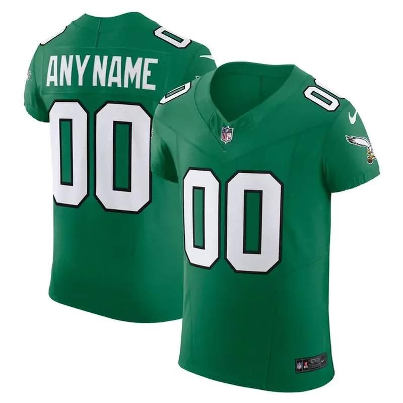 Philadelphia Eagles Womens Alternate Custom Game Jersey Black - Image 3