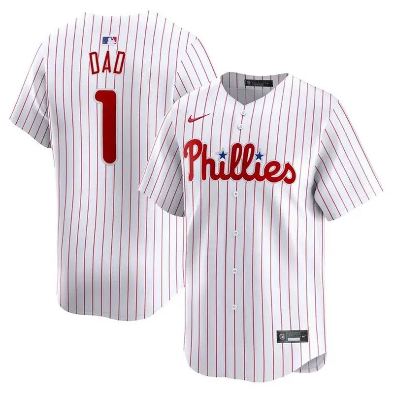 Philadelphia Phillies #1 Dad Home Jersey White