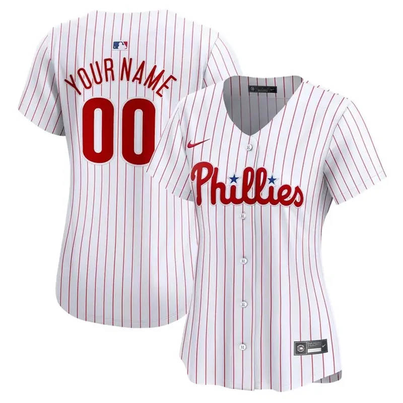 Philadelphia Phillies Womens Home Custom Jersey White