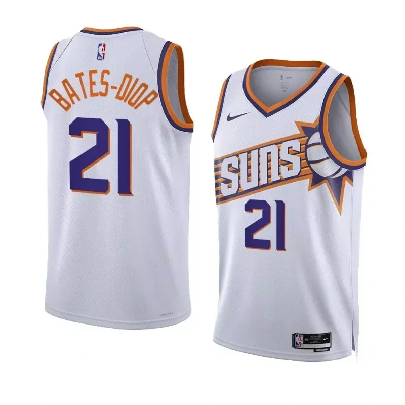 Phoenix Suns #21 Keita Bates Diop White 2023 24 Association Edition Jersey
